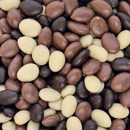 Amandes 3 Chocolats – Noir, Lait & Blanc