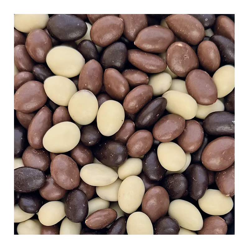 Amandes 3 Chocolats – Noir, Lait & Blanc