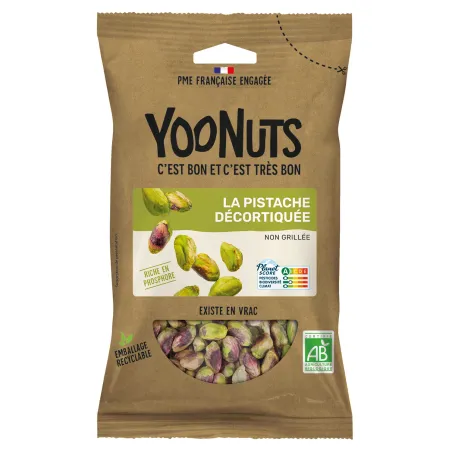 Pistaches décortiquées bio en sachet - Acheter en ligne