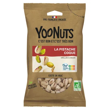 Pistaches grillées salées bio en sachet - Acheter en ligne