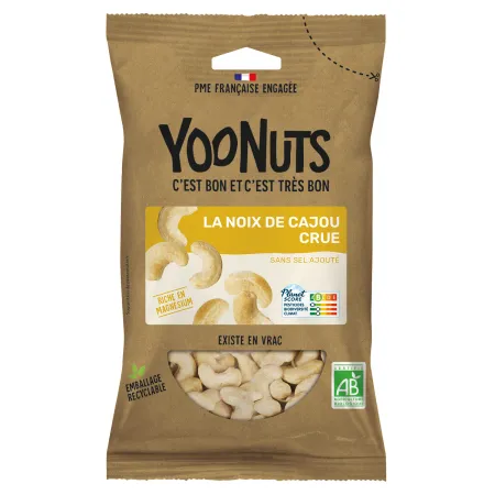 Noix de cajou crues bio en sachet - Acheter en ligne