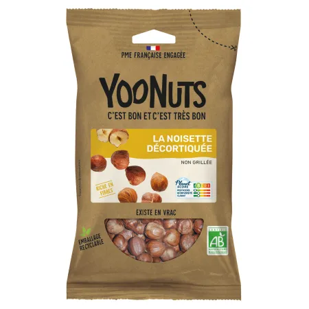 Noisettes décortiquées bio en sachet - Acheter en ligne