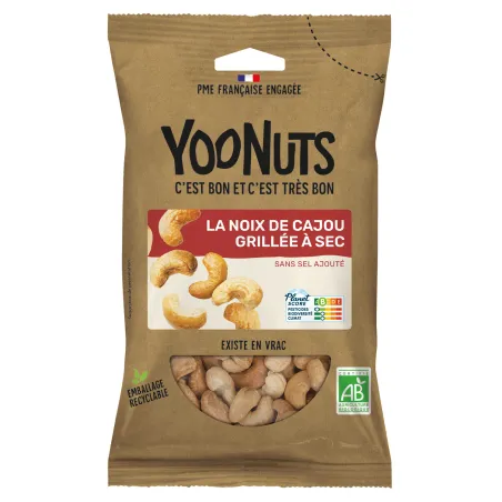 Noix de cajou grillées bio en sachet - Acheter en ligne