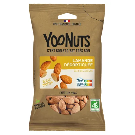 Amandes décortiquées bio en sachet - Acheter en ligne