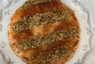 Galette à la frangipane et aux éclats de pistache JusteBio