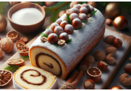 Recette bûche de Noël aux noisettes