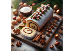 Recette bûche de Noël aux noisettes