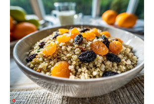 Salade de quinoa aux fruits secs et agrumes