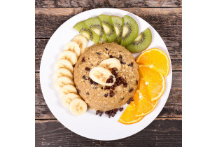 Un bowl cake banane amandes le matin, et je me sens bien !